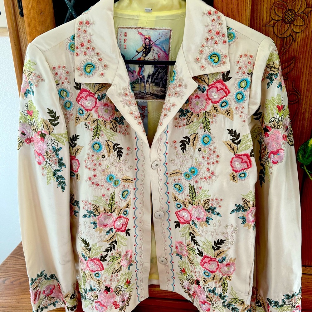 Biya Johnny Was silk embroidered jacket